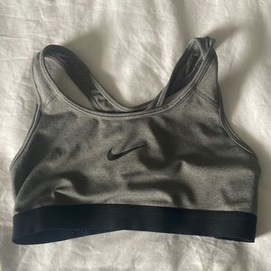 Grey Nike sports bra
